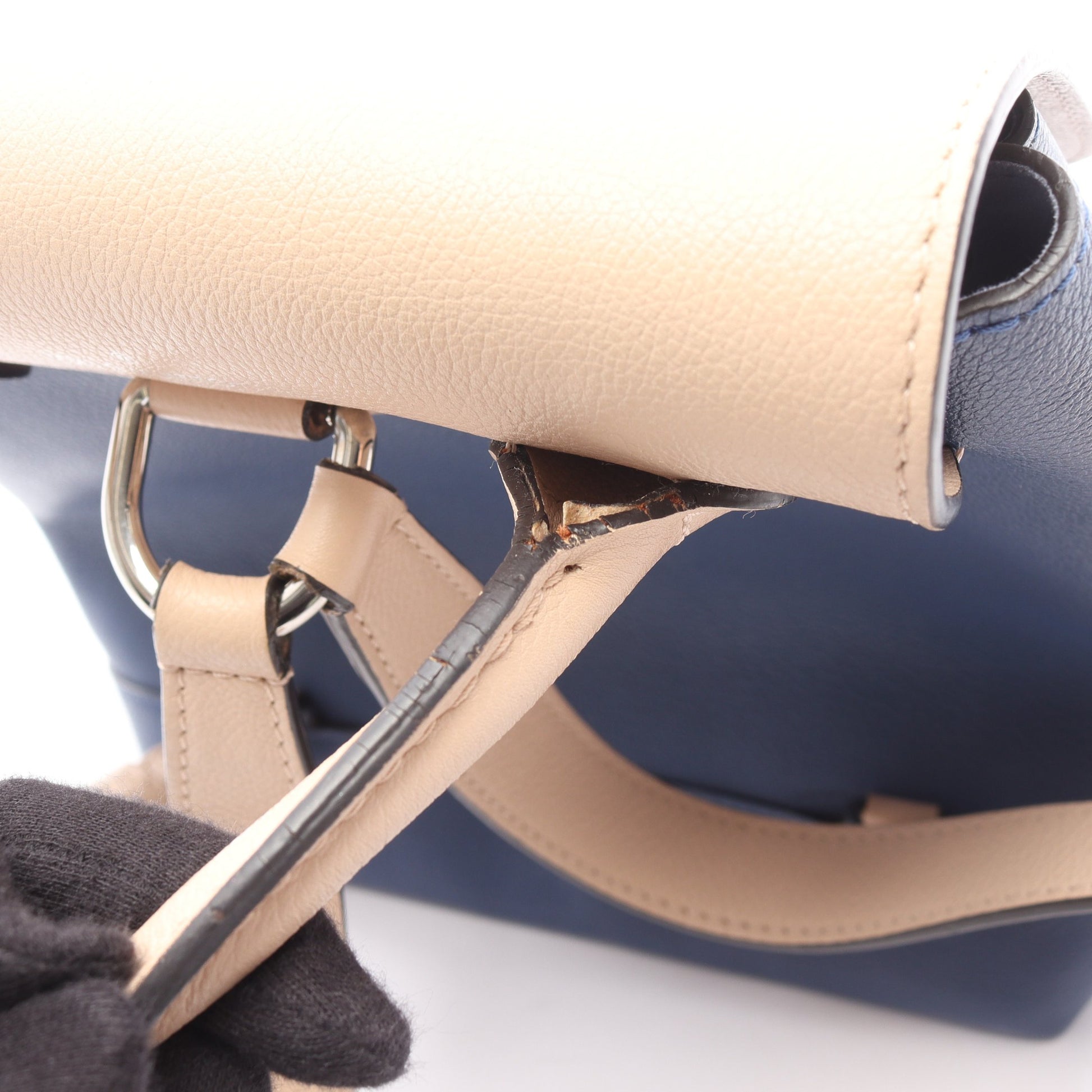 ロックミー バックパック リュックサック レザー ブルー ベージュ ルイヴィトン バッグ LOUIS VUITTON