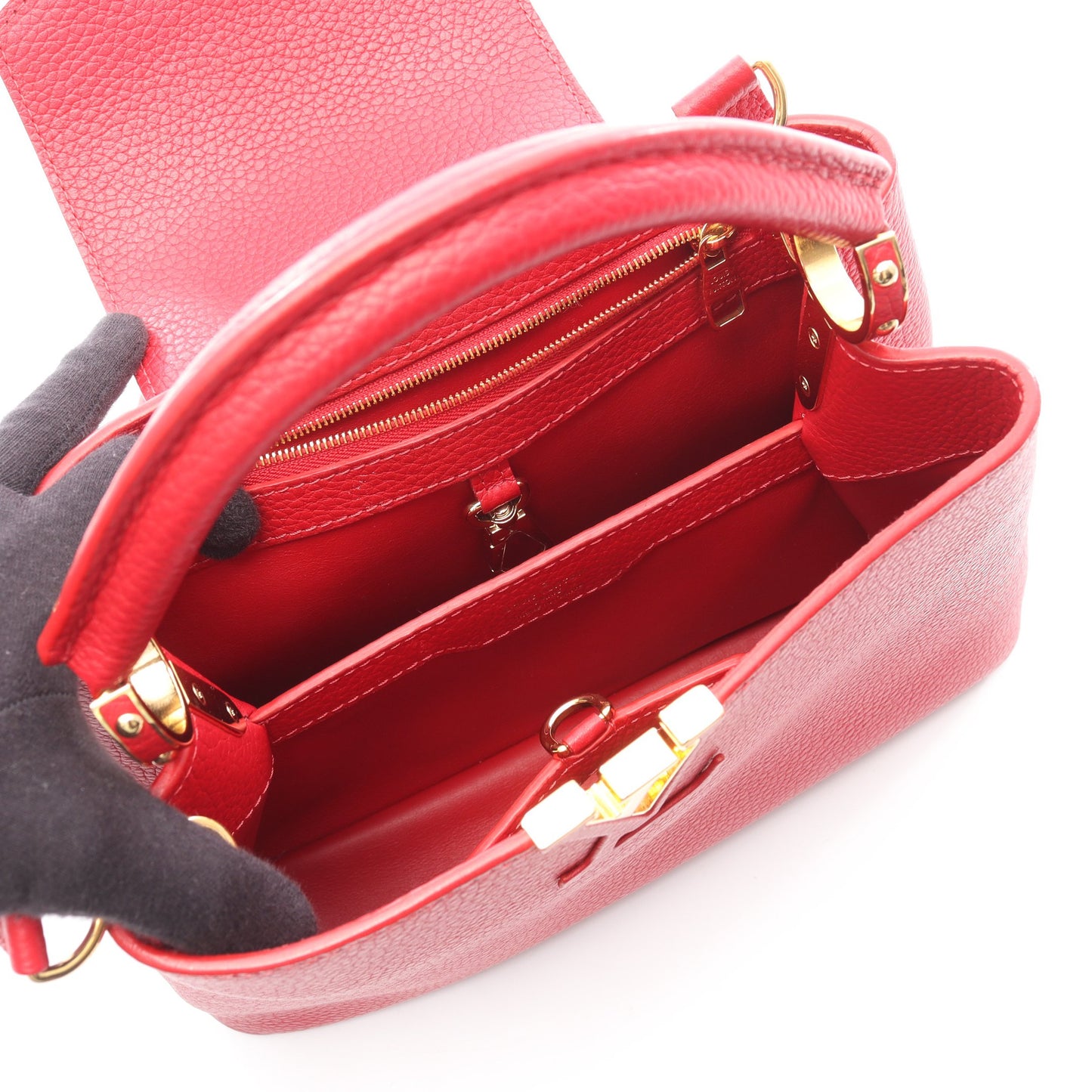カプシーヌBB スカーレット ハンドバッグ トリヨンレザー レッド 2WAY ルイヴィトン バッグ LOUIS VUITTON