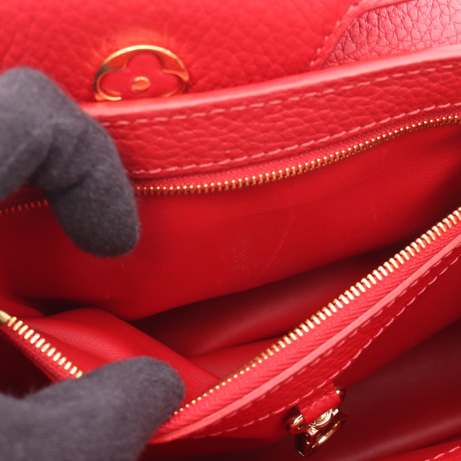 カプシーヌBB スカーレット ハンドバッグ トリヨンレザー レッド 2WAY ルイヴィトン バッグ LOUIS VUITTON