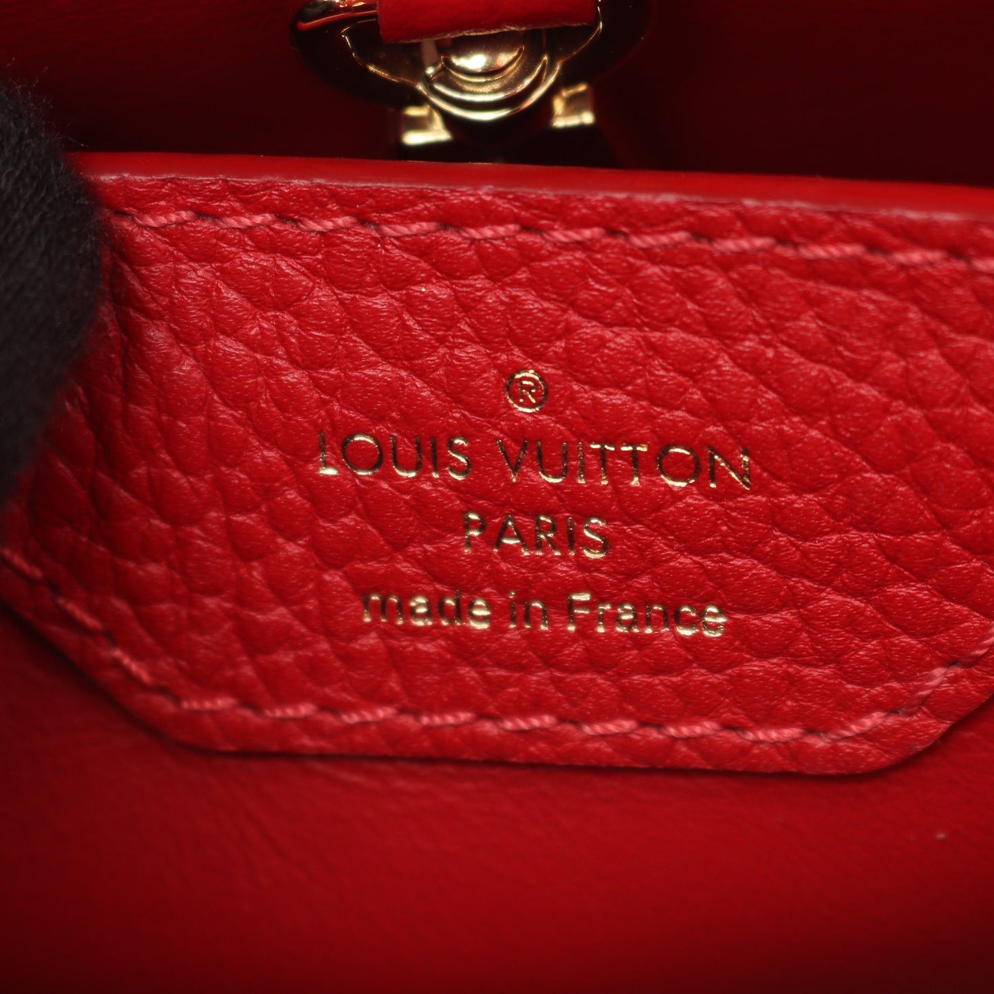 カプシーヌBB スカーレット ハンドバッグ トリヨンレザー レッド 2WAY ルイヴィトン バッグ LOUIS VUITTON