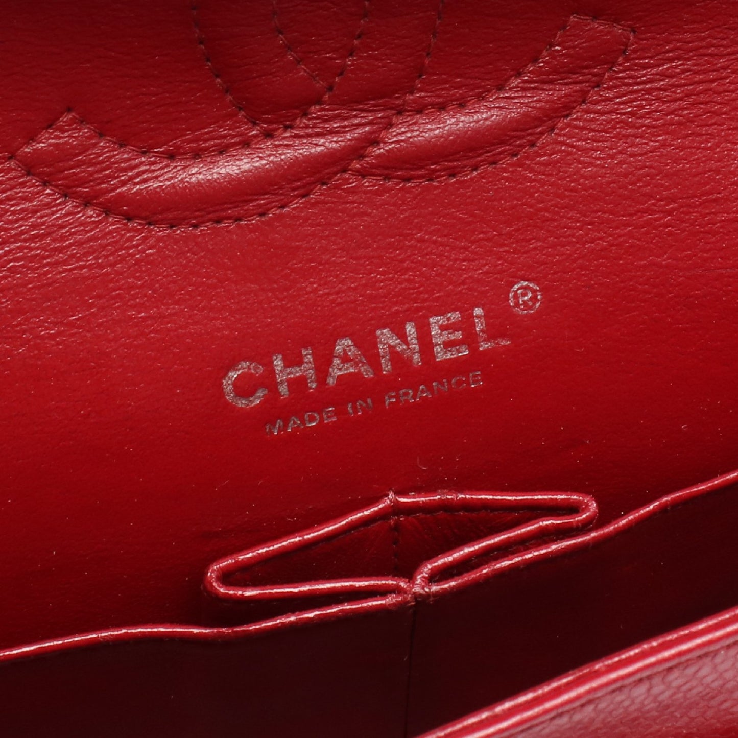 マトラッセ Wフラップ Wチェーンショルダーバッグ キャビアスキン レッド シルバー金具 シャネル バッグ CHANEL