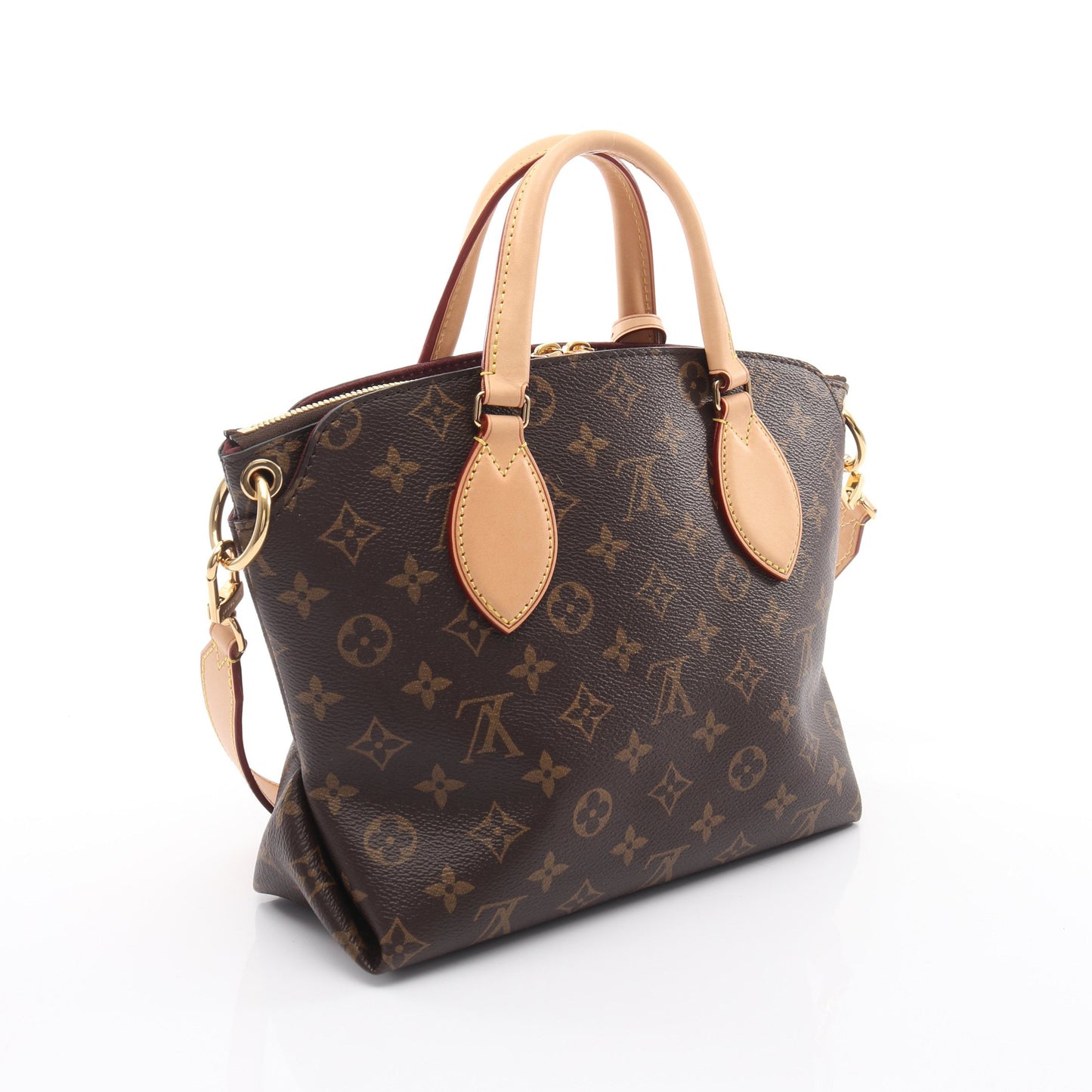 フラワージップドトートPM モノグラム ハンドバッグ トートバッグ PVC レザー ブラウン 2WAY ルイヴィトン バッグ LOUIS VUITTON