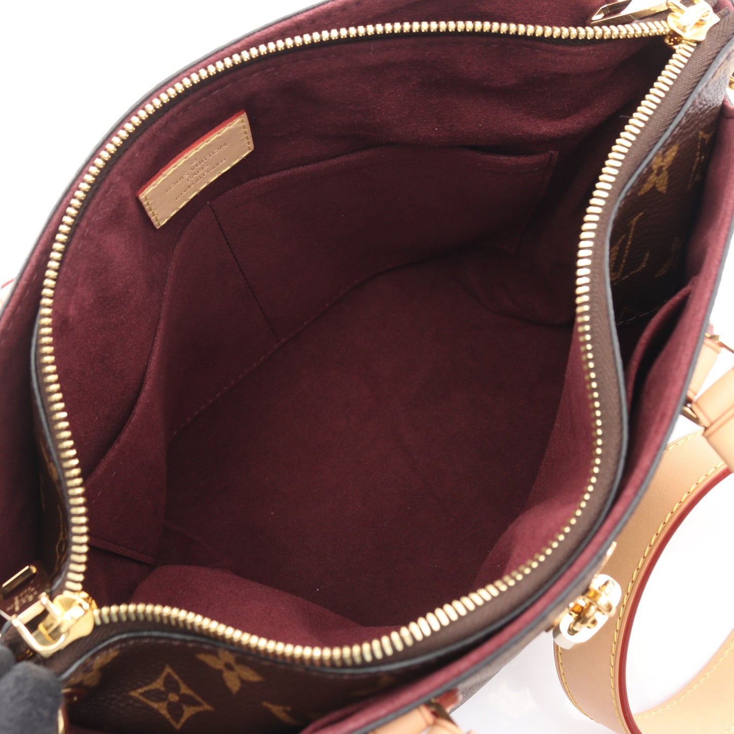 フラワージップドトートPM モノグラム ハンドバッグ トートバッグ PVC レザー ブラウン 2WAY ルイヴィトン バッグ LOUIS VUITTON