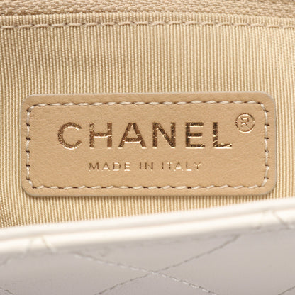 マトラッセ Wチェーンショルダーバッグ ロゴ金具 レザー オフホワイト ゴールド金具 シャネル バッグ CHANEL