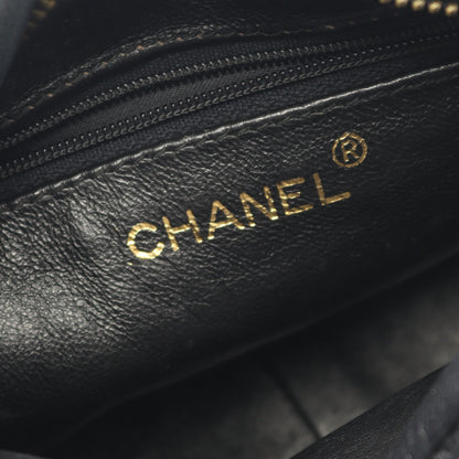マトラッセ チェーンショルダーバッグ ラムスキン ブラック ゴールド金具 タッセル ヴィンテージ シャネル バッグ CHANEL