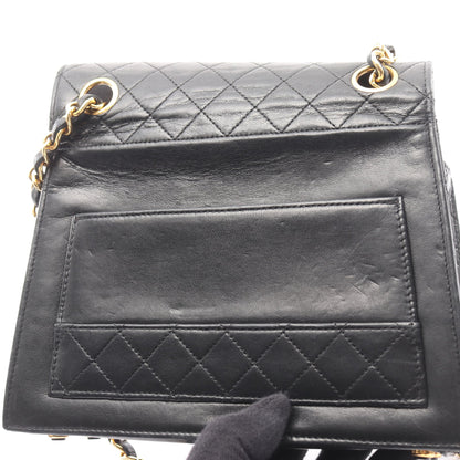 マトラッセ チェーンショルダーバッグ ラムスキン ブラック ゴールド金具 シャネル バッグ CHANEL
