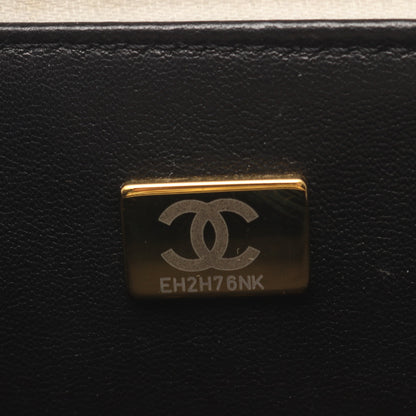 マトラッセ バニティバッグ チェーンショルダーバッグ キャビアスキン ホワイト ゴールド金具 2WAY シャネル バッグ CHANEL