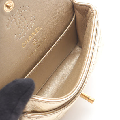 マトラッセ クラシック ミニバッグ バッグチャーム ラムスキン ゴールド ゴールド金具 シャネル 財布・小物 CHANEL