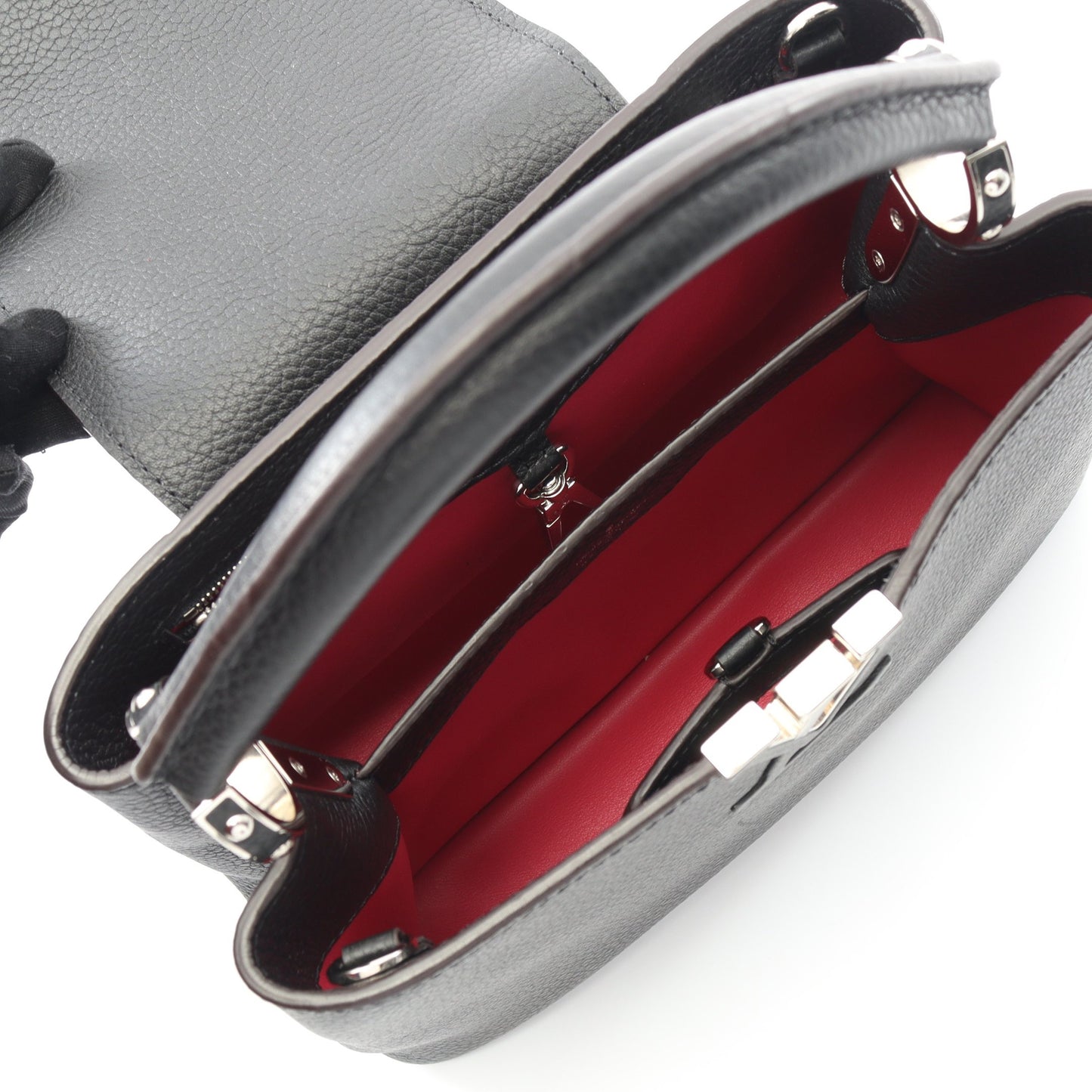 カプシーヌBB ハンドバッグ レザー ブラック 2WAY ルイヴィトン バッグ LOUIS VUITTON