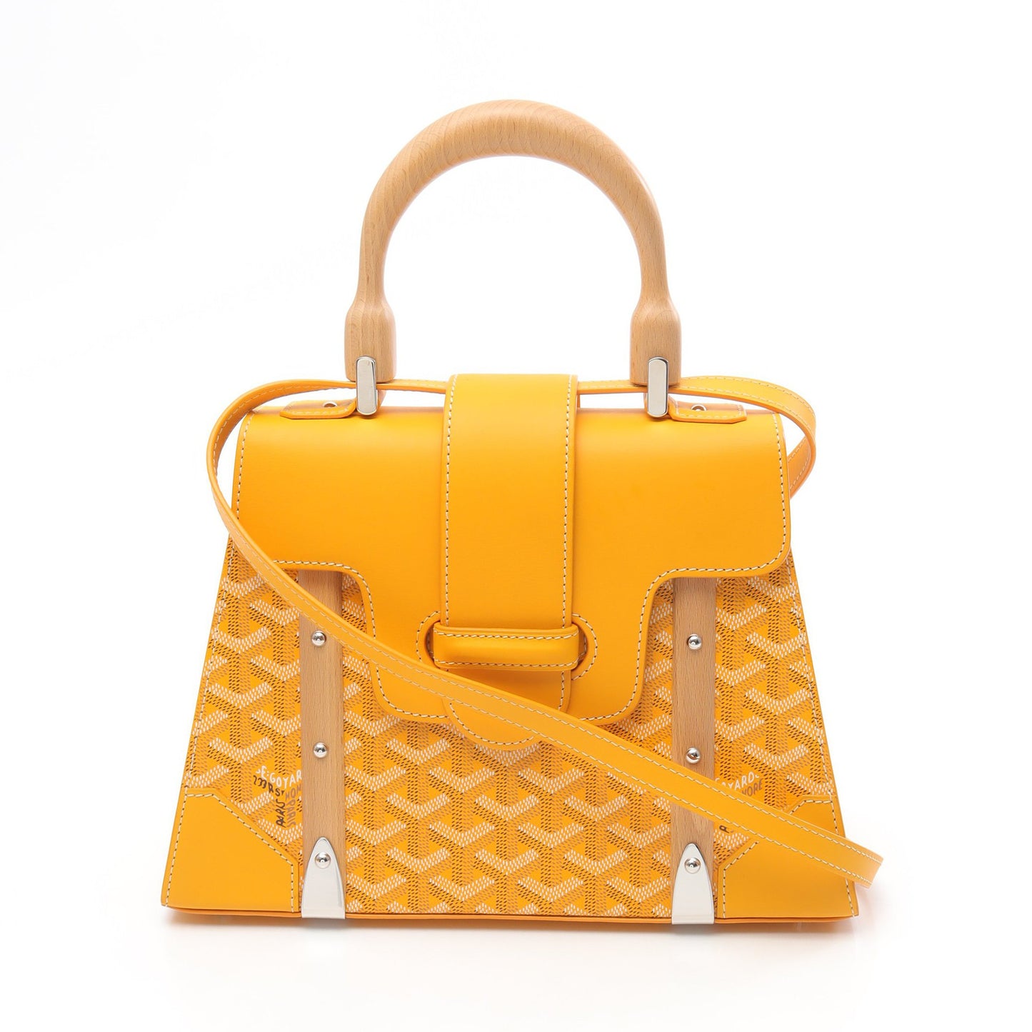 サイゴンPM ハンドバッグ コーティングキャンバス レザー イエロー マルチカラー 2WAY ゴヤール バッグ GOYARD