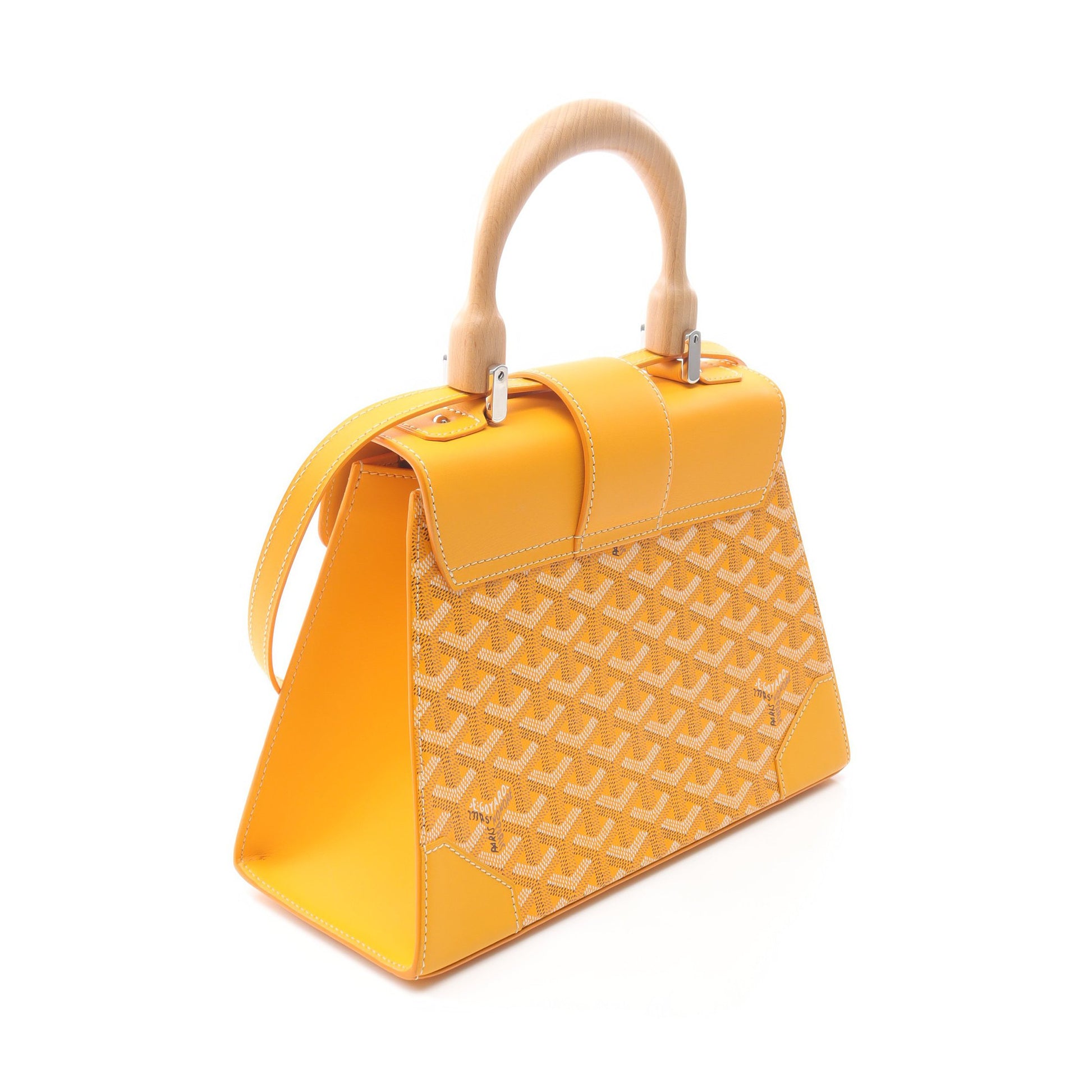 サイゴンPM ハンドバッグ コーティングキャンバス レザー イエロー マルチカラー 2WAY ゴヤール バッグ GOYARD
