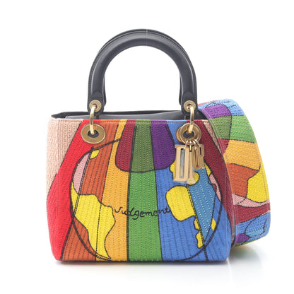 LADY DIOR レディディオール ミディアム ジャッジメント マザーピース タロット ハンドバッグ ファブリック レザー マルチカラー 2WAY クリスチャンディオール バッグ Christian Dior