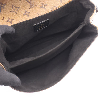 ポシェット メティス MM モノグラムリバース ハンドバッグ PVC レザー ブラウン ブラック ルイヴィトン バッグ LOUIS VUITTON