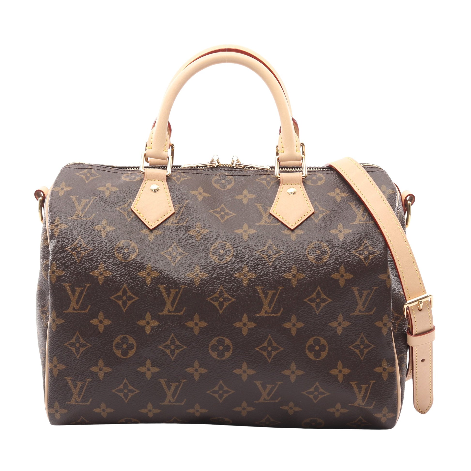 スピーディ バンドリエール30 モノグラム ハンドバッグ PVC レザー ブラウン 2WAY ルイヴィトン バッグ LOUIS VUITTON