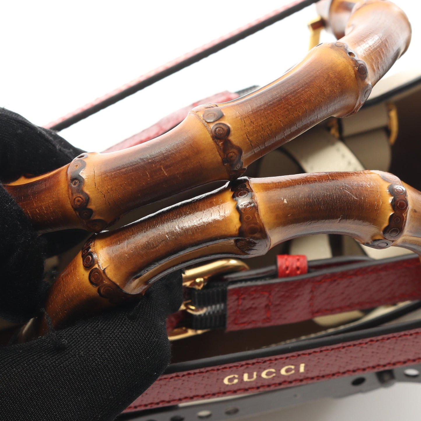 ダイアナ バンブー スモールトート ショルダーバッグ トートバッグ レザー オフホワイト 2WAY バッグ GUCCI