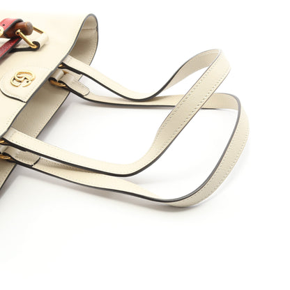 ダイアナ バンブー スモールトート ショルダーバッグ トートバッグ レザー オフホワイト 2WAY バッグ GUCCI