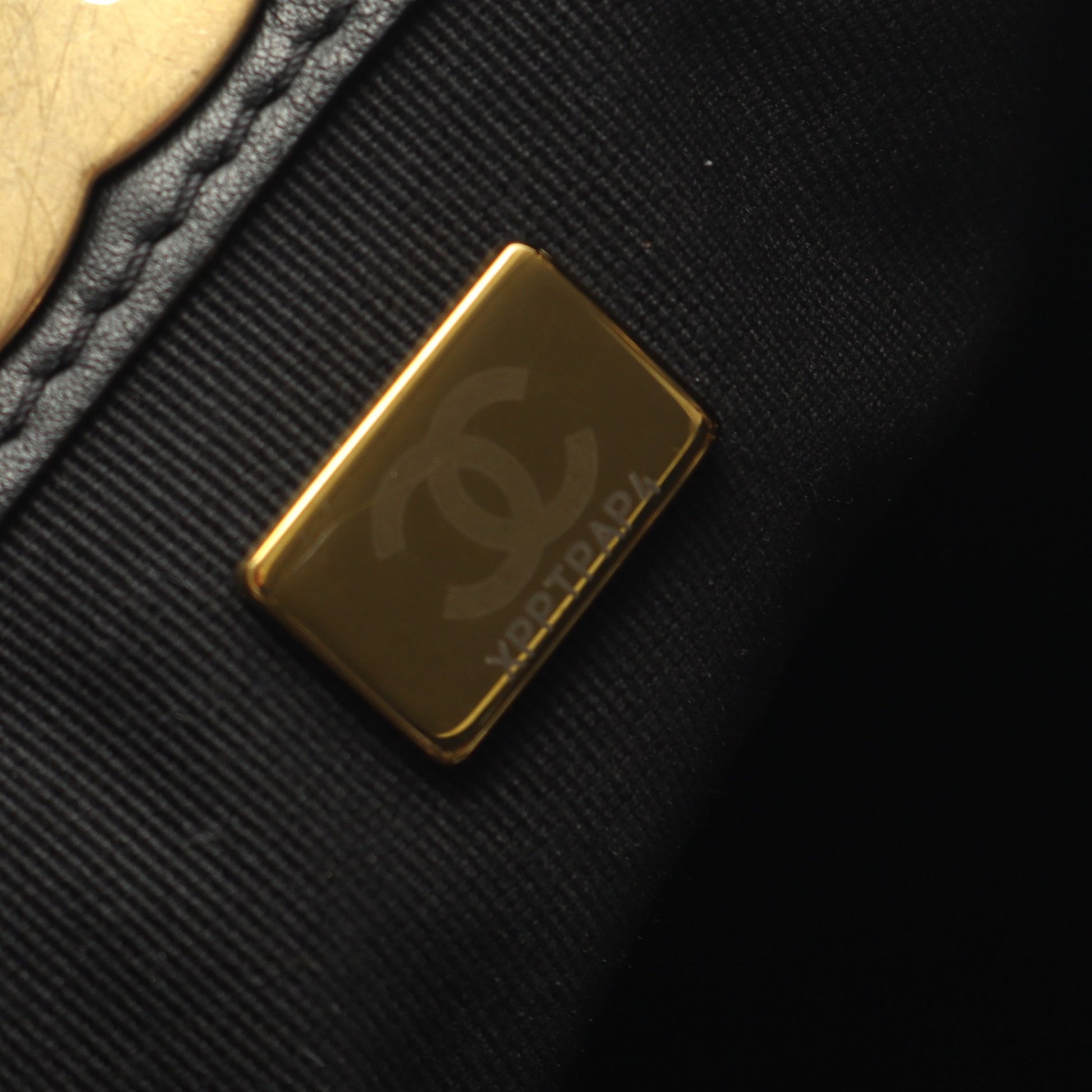 ショッピングバッグ スモール ハンドバッグ カーフスキン ブラック ゴールド金具 2WAY シャネル バッグ CHANEL