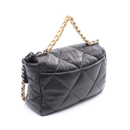 19 ディズヌフ マトラッセ チェーンショルダーバッグ レザー ブラック コンビ金具 シャネル バッグ CHANEL