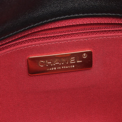 19 ディズヌフ マトラッセ チェーンショルダーバッグ レザー ブラック コンビ金具 シャネル バッグ CHANEL