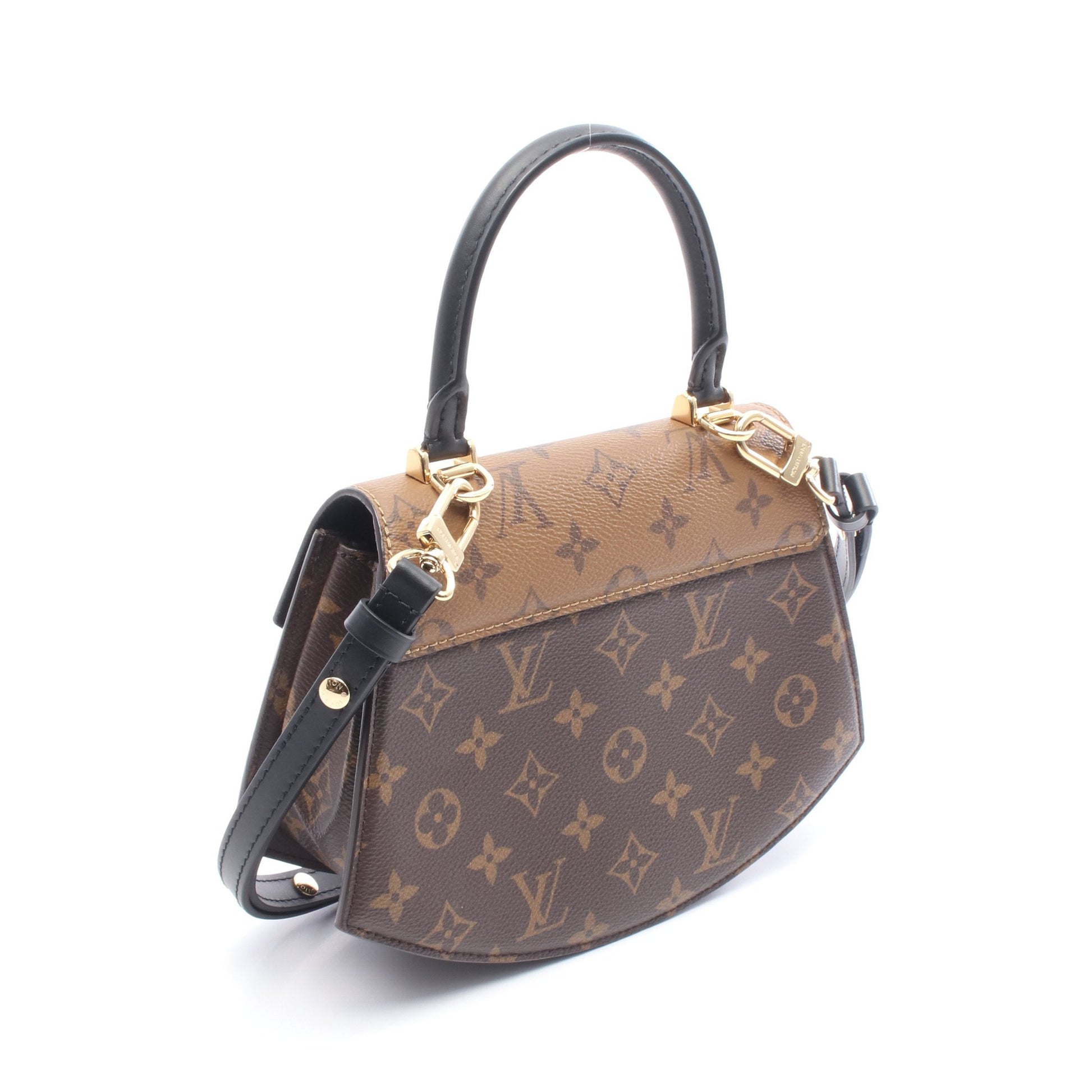 ティルシット モノグラムリバース ハンドバッグ PVC レザー ブラウン ライトブラウン ブラック 2WAY ルイヴィトン バッグ LOUIS VUITTON