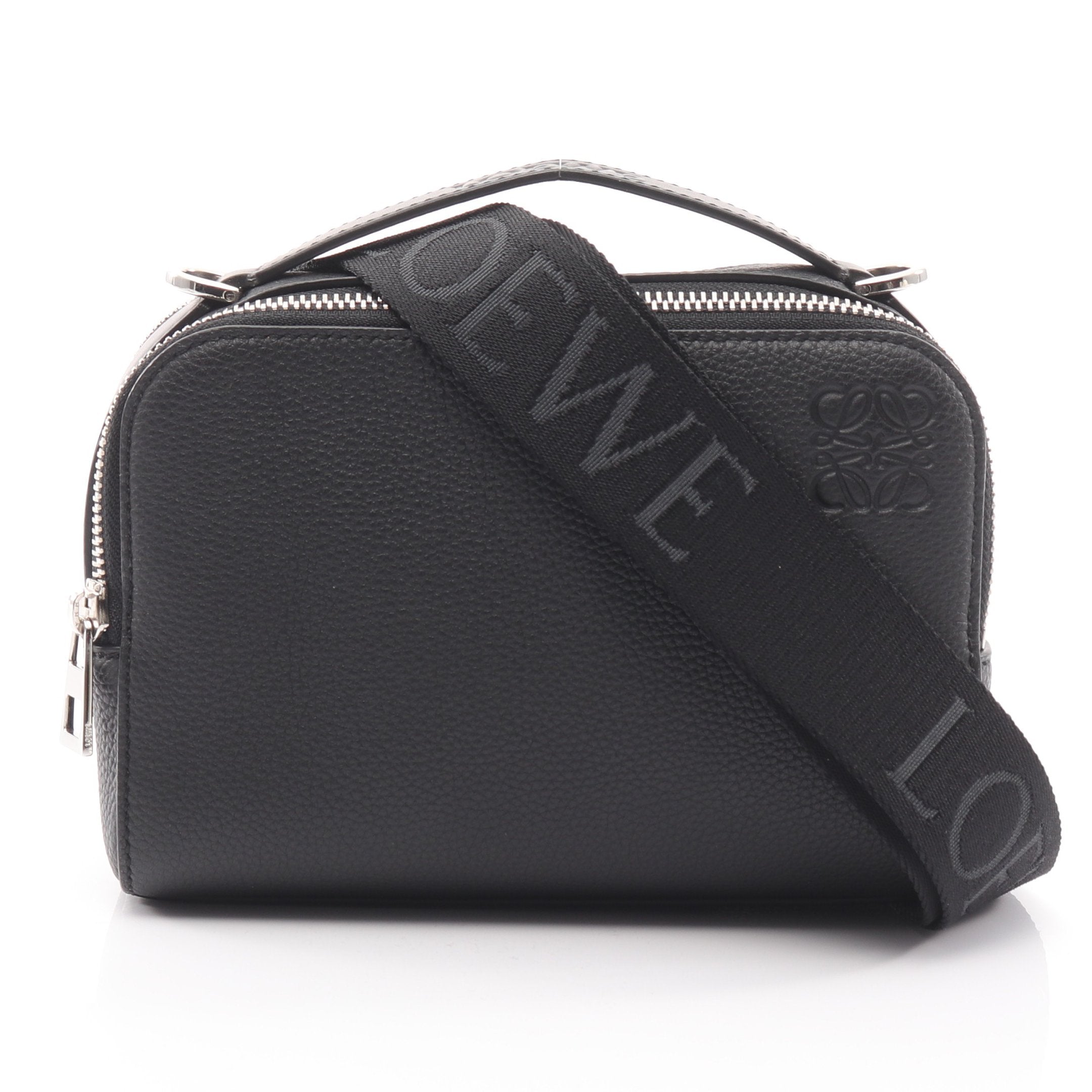 美品　【LOEWE】ロエベ　クロスボディバック　ミニ　2WAY クロスボディ カメラバッグ ミニ ハンドバッグ レザー ブラック 2WAY