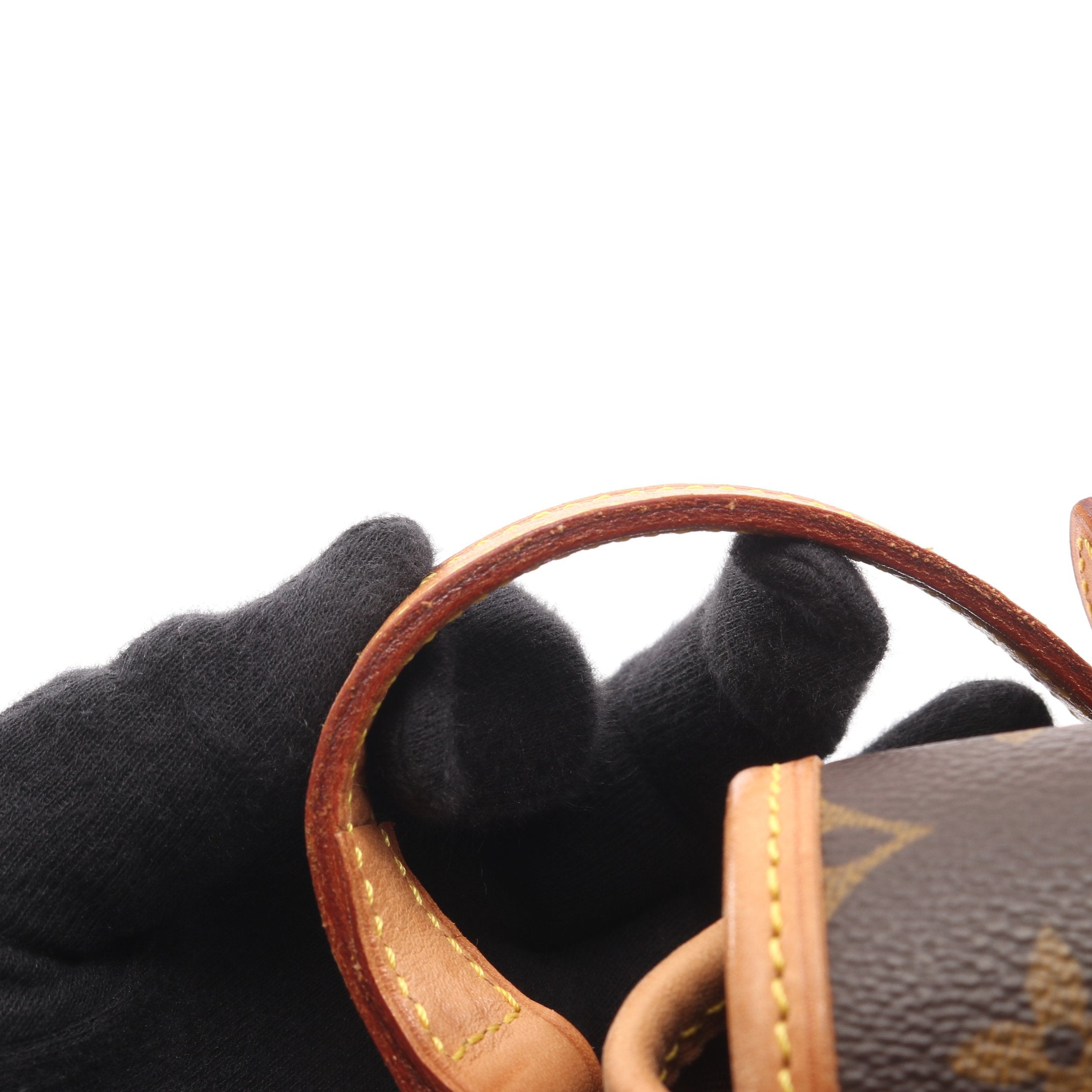 ソローニュ モノグラム ショルダーバッグ PVC レザー ブラウン ルイ