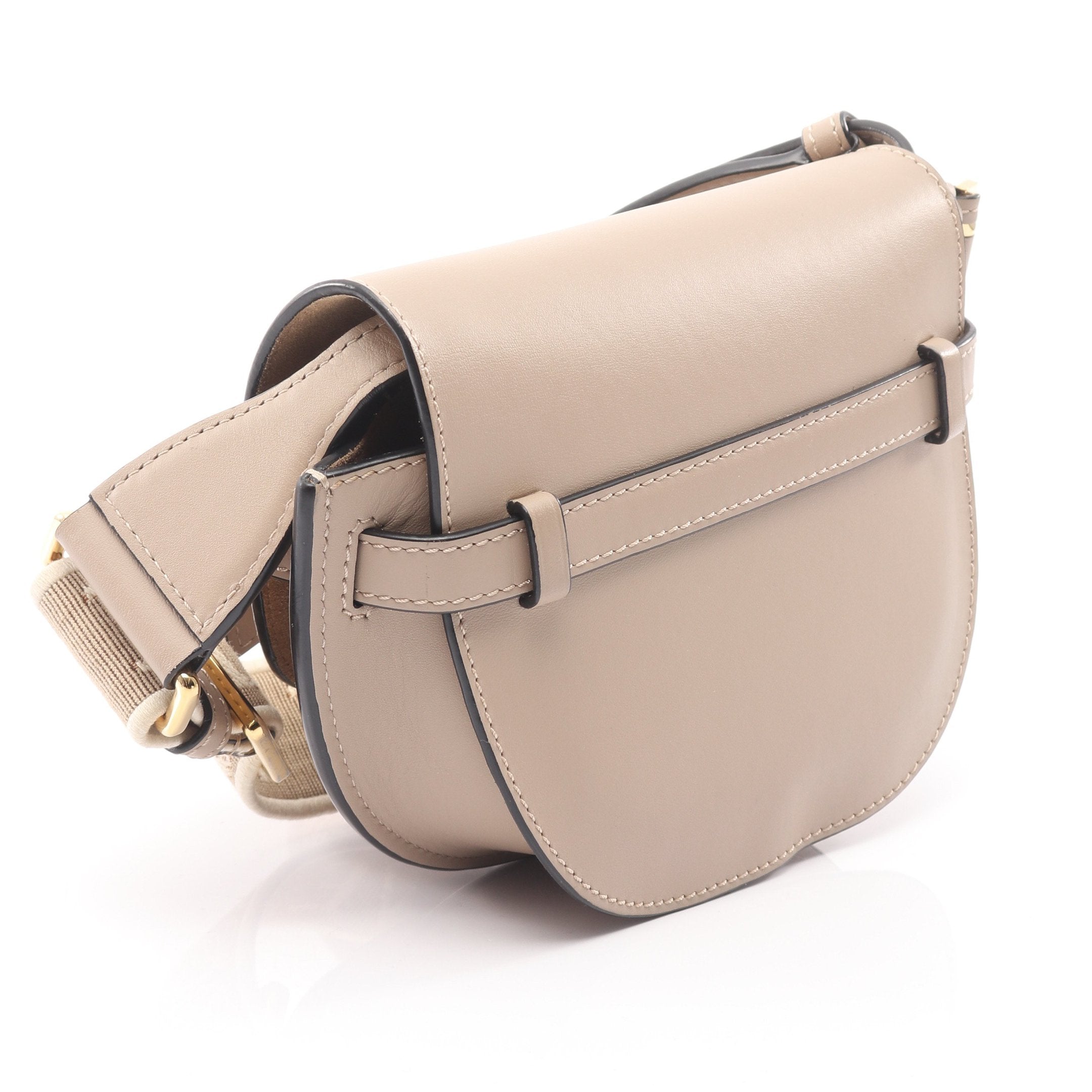 ゲート デュアルバッグ ミニ ショルダーバッグ レザー グレーベージュ