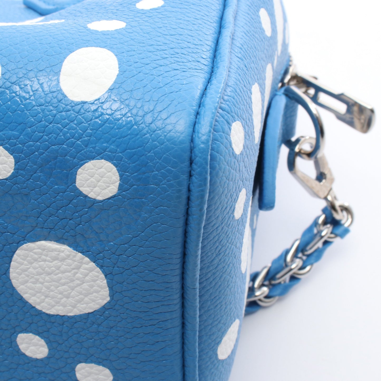 LOUIS VUITTON × yayoi kusama スピーディ バンドリエール20 インフィニティドット ハンドバッグ レザー ブルー ホワイト 2WAY ルイヴィトン バッグ LOUIS VUITTON