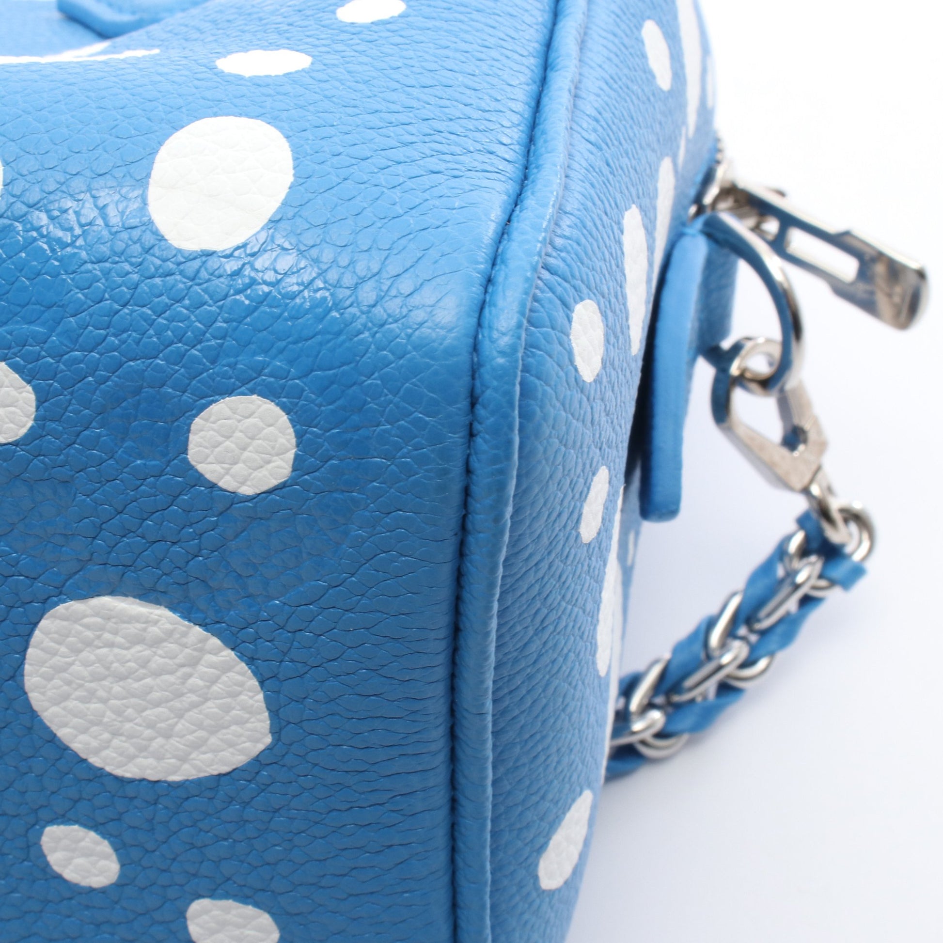 LOUIS VUITTON × yayoi kusama スピーディ バンドリエール20 インフィニティドット ハンドバッグ レザー ブルー ホワイト 2WAY ルイヴィトン バッグ LOUIS VUITTON