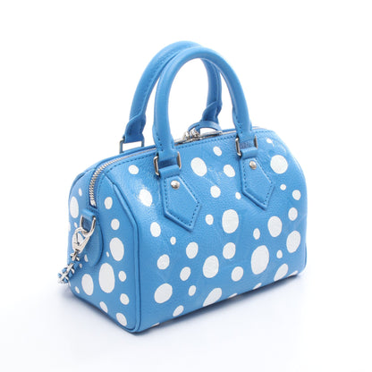 LOUIS VUITTON × yayoi kusama スピーディ バンドリエール20 インフィニティドット ハンドバッグ レザー ブルー ホワイト 2WAY ルイヴィトン バッグ LOUIS VUITTON