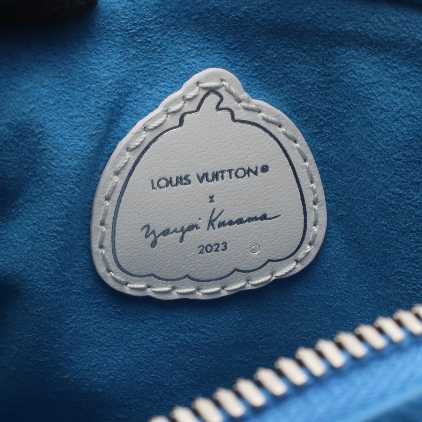 LOUIS VUITTON × yayoi kusama スピーディ バンドリエール20 インフィニティドット ハンドバッグ レザー ブルー ホワイト 2WAY ルイヴィトン バッグ LOUIS VUITTON