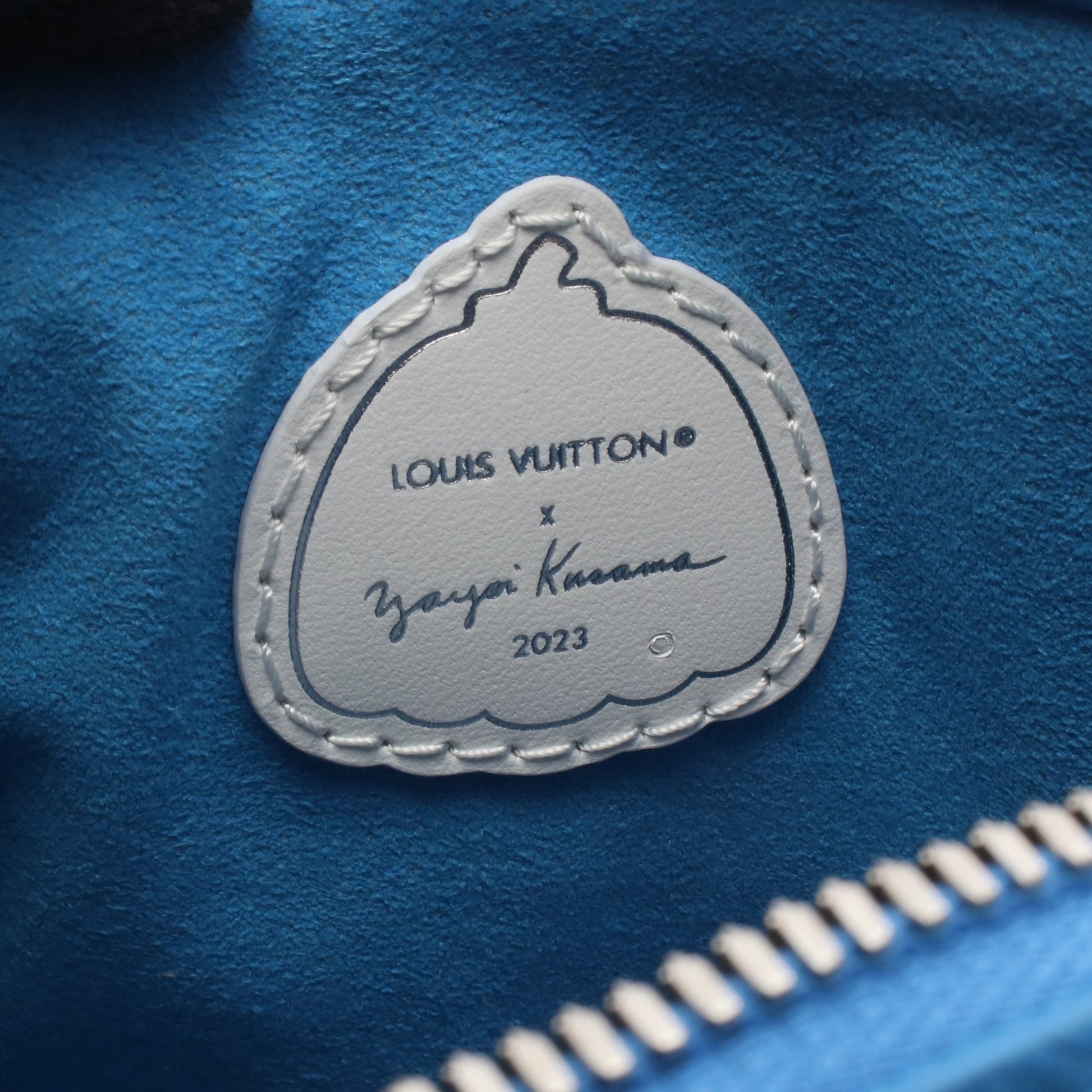 LOUIS VUITTON × yayoi kusama スピーディ バンドリエール20 インフィニティドット ハンドバッグ レザー ブルー ホワイト 2WAY ルイヴィトン バッグ LOUIS VUITTON
