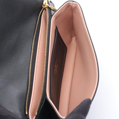 ポシェットクッサン モノグラムエンボス ノワール ショルダーバッグ ラムスキン ブラック ルイヴィトン バッグ LOUIS VUITTON