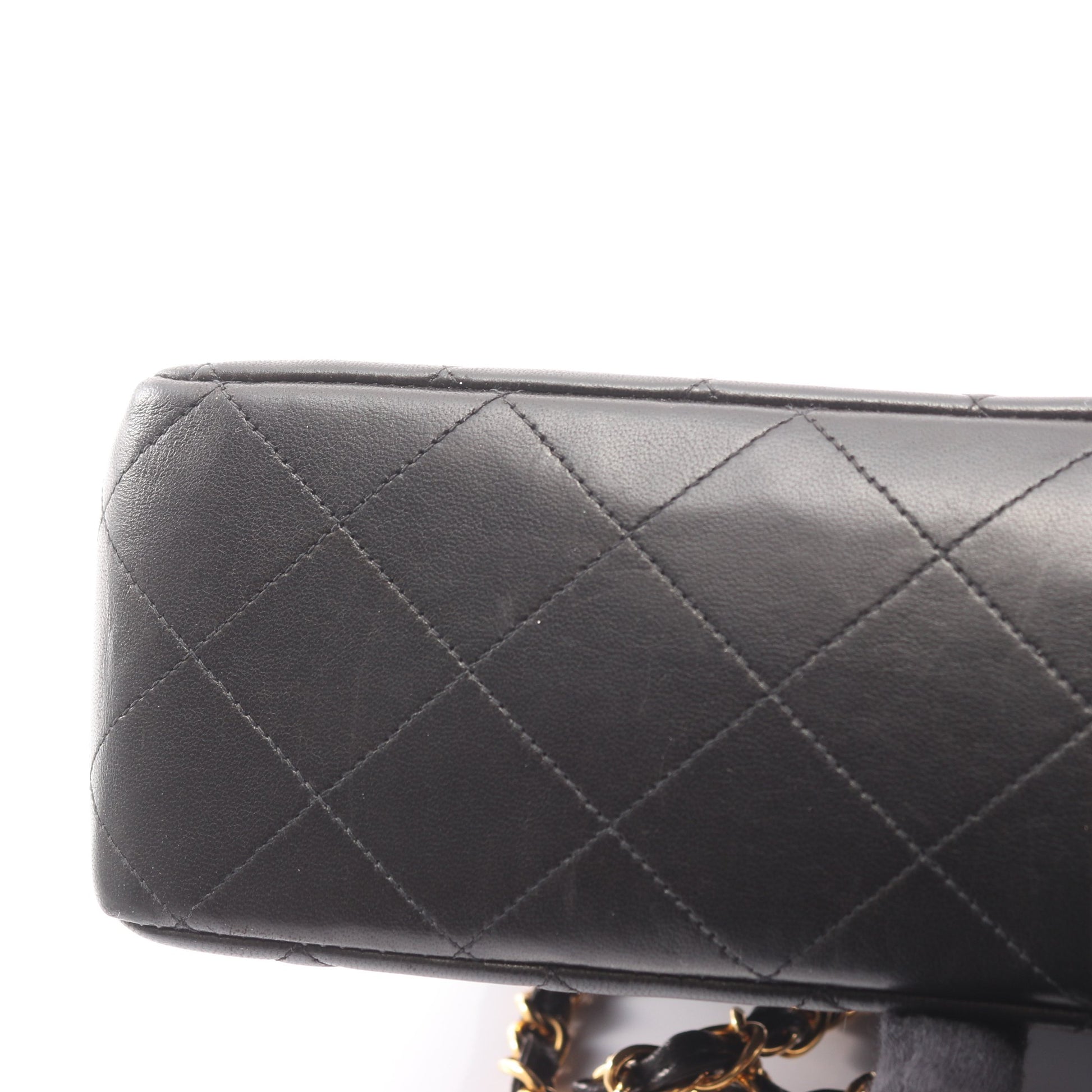 デカマトラッセ30 シングルフラップ Wチェーンショルダーバッグ ラムスキン ブラック ゴールド金具 シャネル バッグ CHANEL