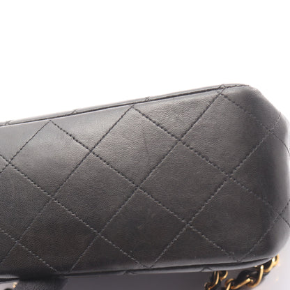 デカマトラッセ30 シングルフラップ Wチェーンショルダーバッグ ラムスキン ブラック ゴールド金具 シャネル バッグ CHANEL