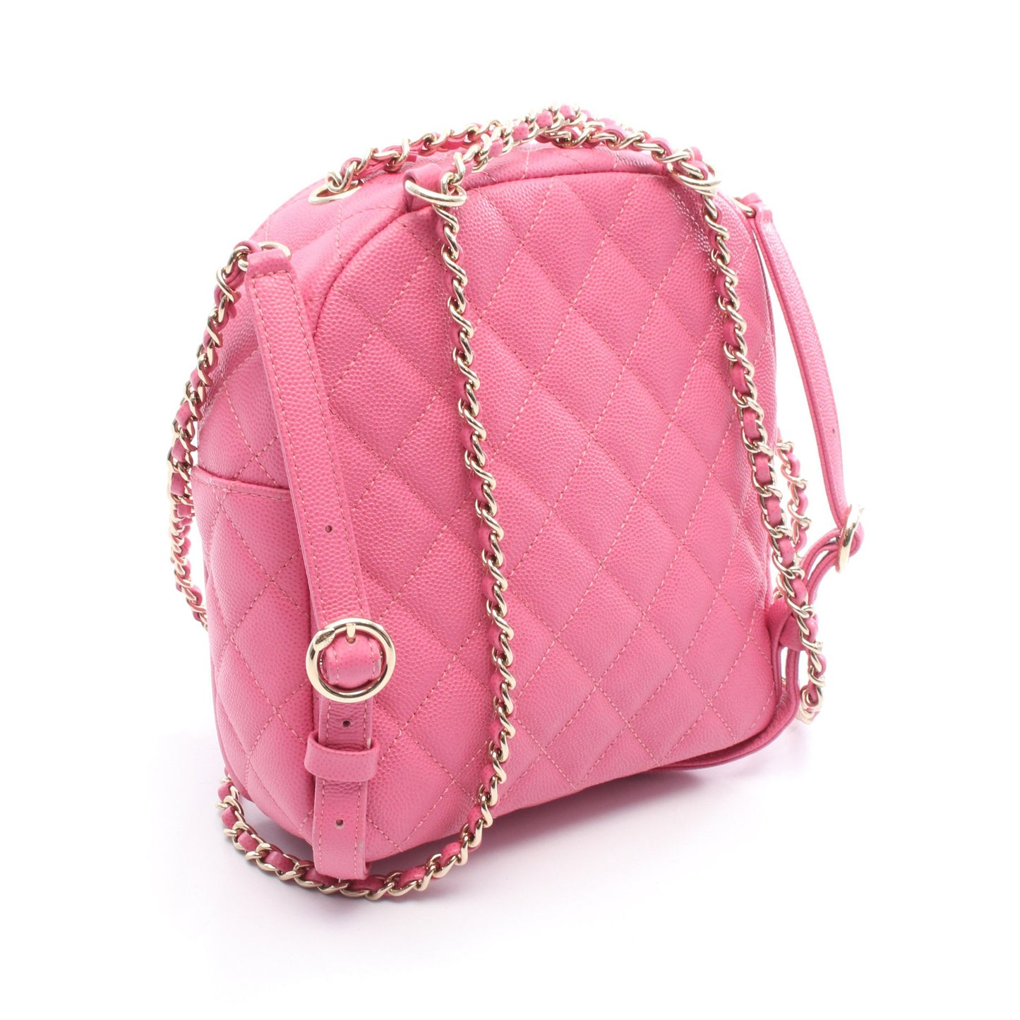 マトラッセ バックパック リュックサック キャビアスキン ピンク ゴールド金具 シャネル バッグ CHANEL