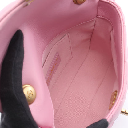 ミニマトラッセ チェーンショルダーバッグ レザー ピンク ゴールド金具 シャネル バッグ CHANEL