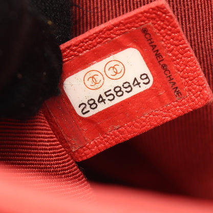 CHANEL19 マトラッセ チェーンショルダーバッグ ラムスキン レッド ゴールド金具 2WAY シャネル バッグ CHANEL