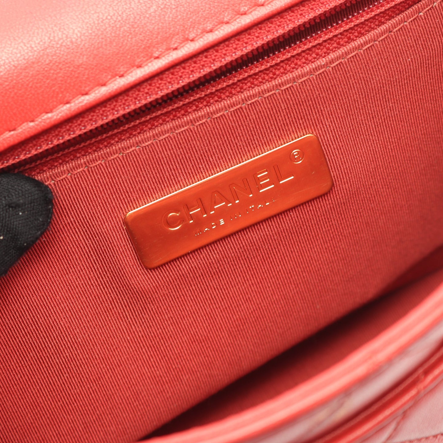 CHANEL19 マトラッセ チェーンショルダーバッグ ラムスキン レッド ゴールド金具 2WAY シャネル バッグ CHANEL