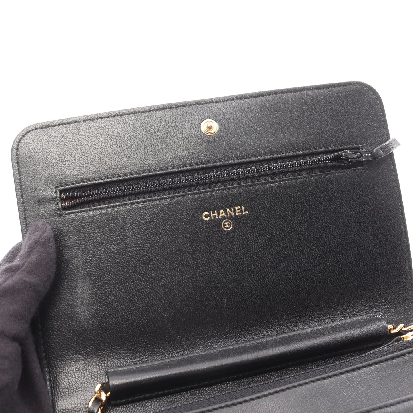 マドモアゼル チェーンウォレット ラムスキン ブラック ゴールド金具 シャネル バッグ CHANEL