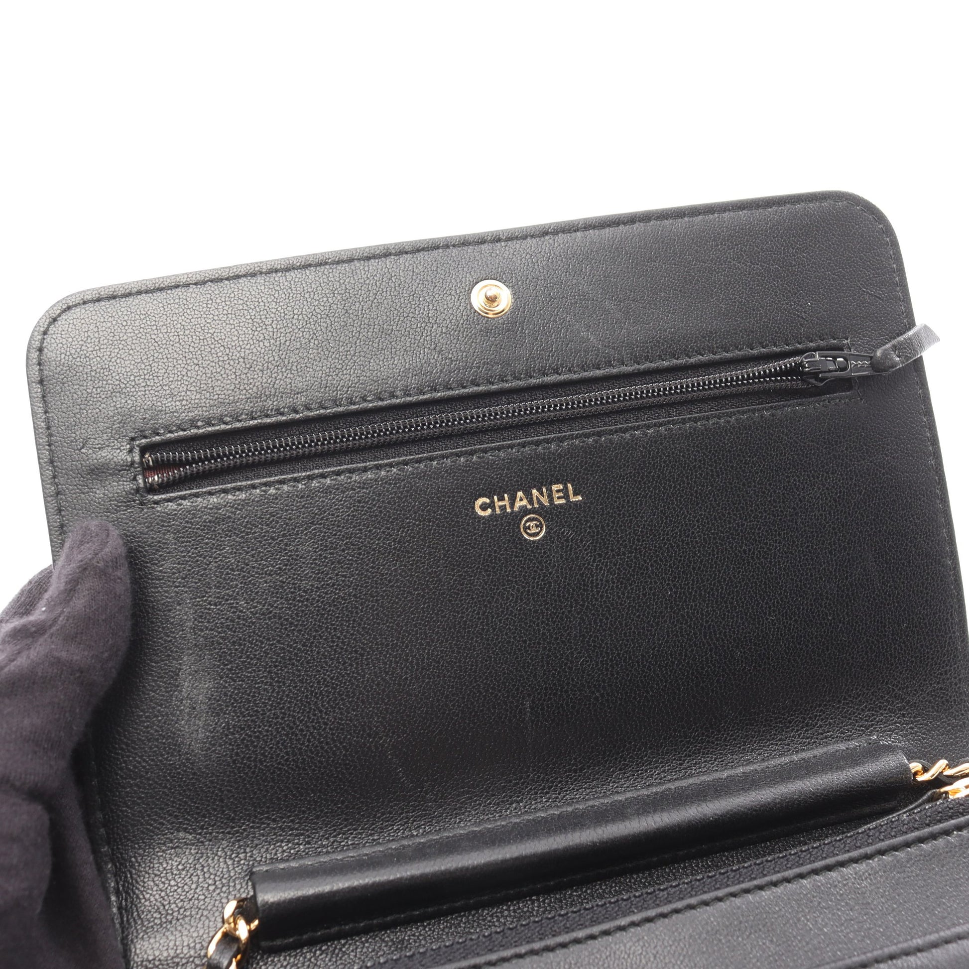 マドモアゼル チェーンウォレット ラムスキン ブラック ゴールド金具 シャネル バッグ CHANEL