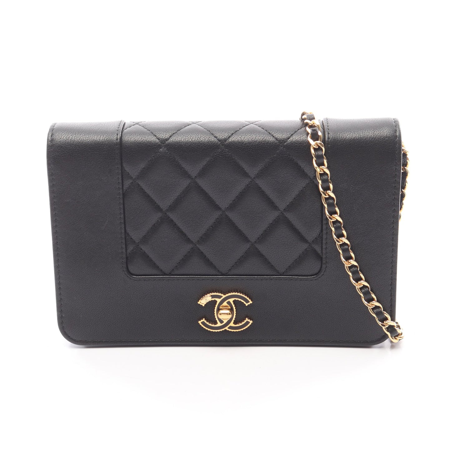マドモアゼル チェーンウォレット ラムスキン ブラック ゴールド金具 シャネル バッグ CHANEL