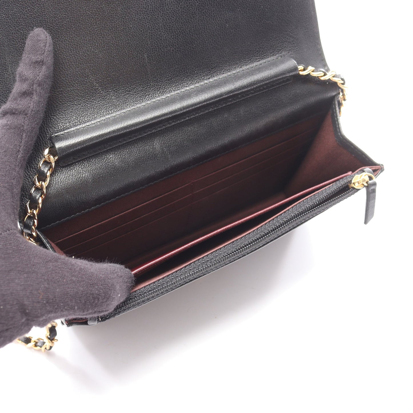 マドモアゼル チェーンウォレット ラムスキン ブラック ゴールド金具 シャネル バッグ CHANEL
