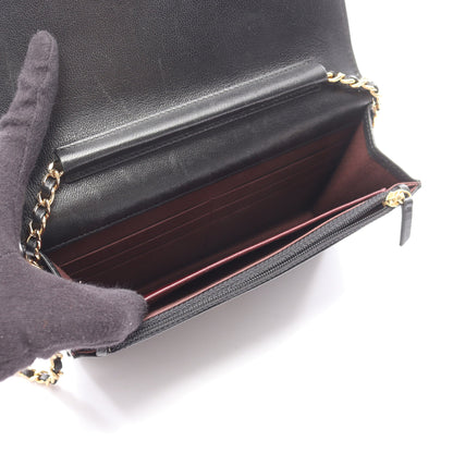 マドモアゼル チェーンウォレット ラムスキン ブラック ゴールド金具 シャネル バッグ CHANEL