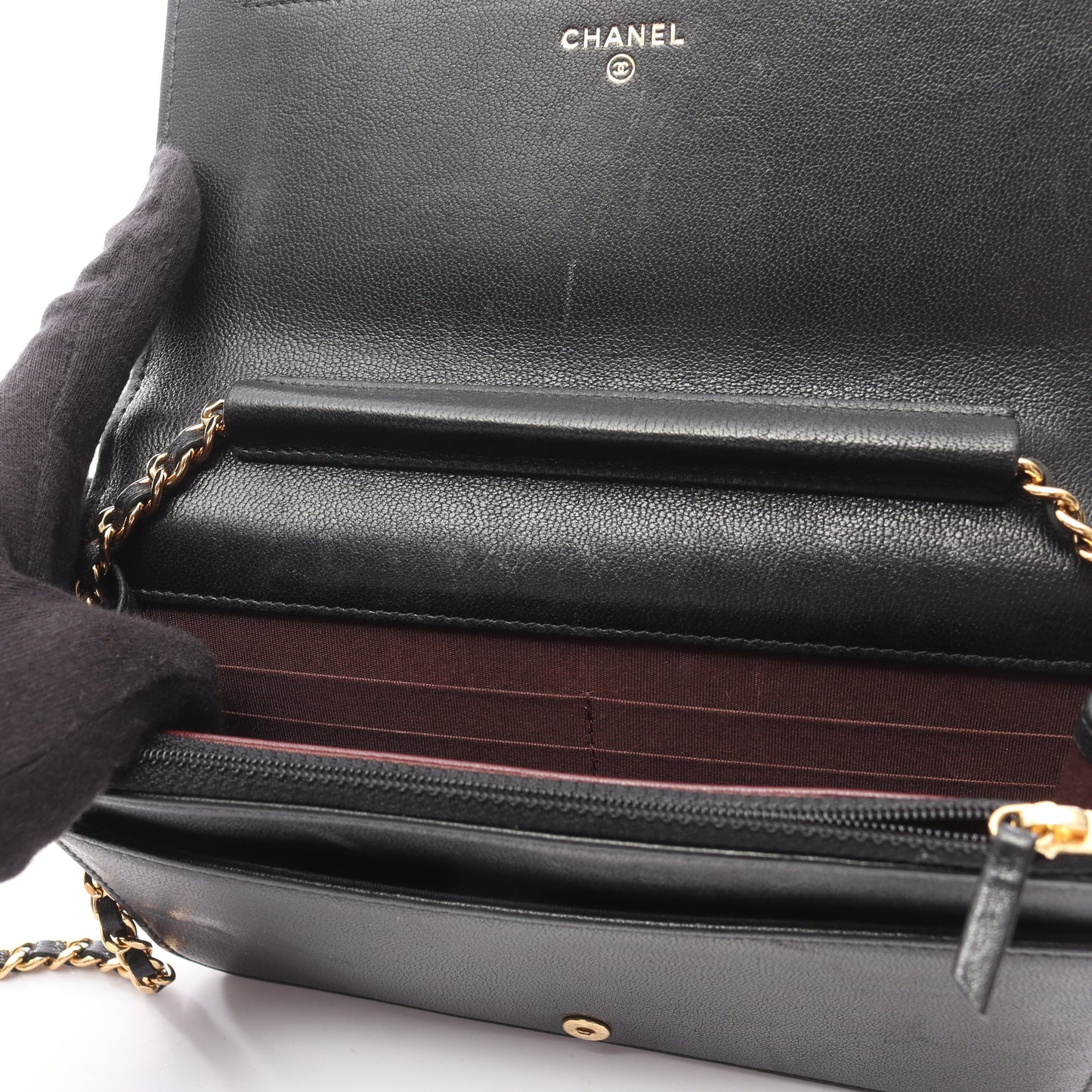 マドモアゼル チェーンウォレット ラムスキン ブラック ゴールド金具 シャネル バッグ CHANEL