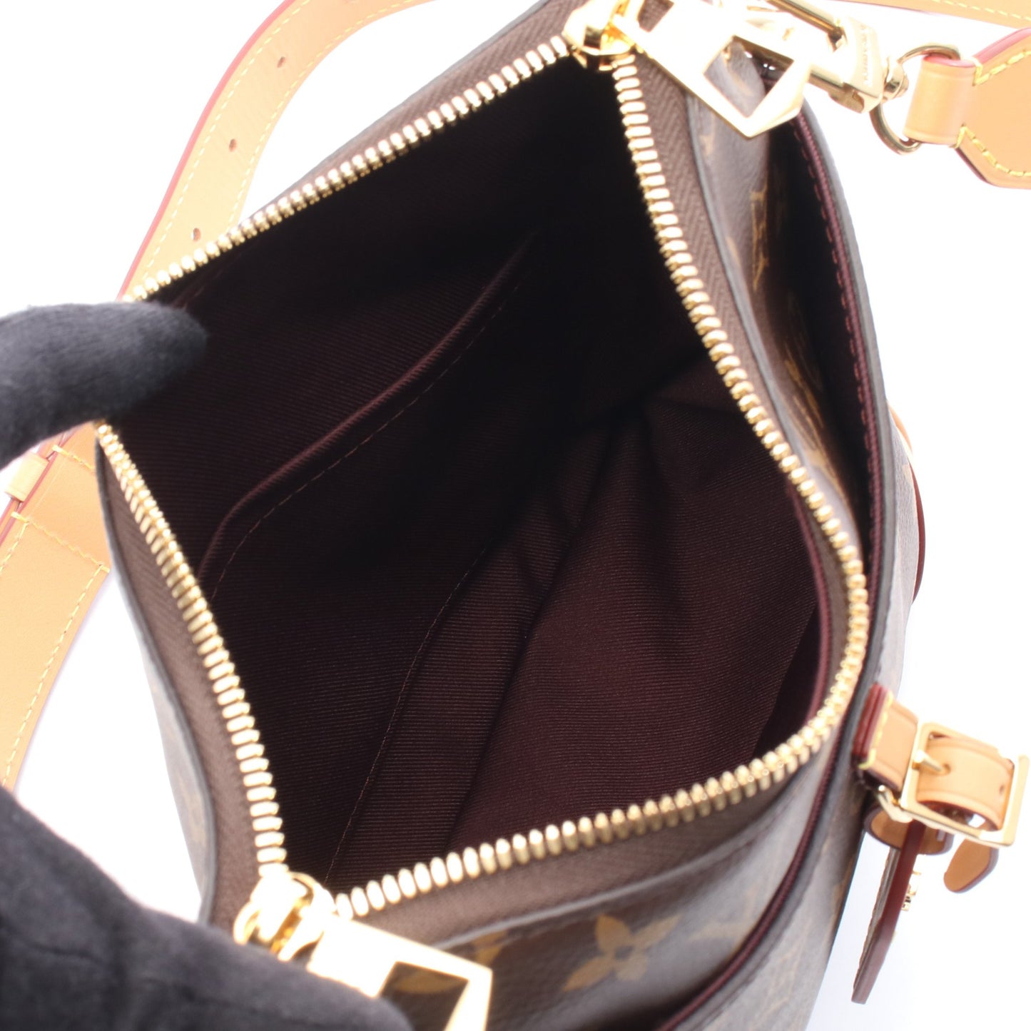 オデオン NM PM モノグラム ショルダーバッグ PVC レザー ブラウン ルイヴィトン バッグ LOUIS VUITTON