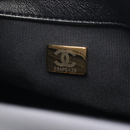 マトラッセ スモールフラップ チェーンショルダーバッグ レザー ブラック ゴールド金具 シャネル バッグ CHANEL