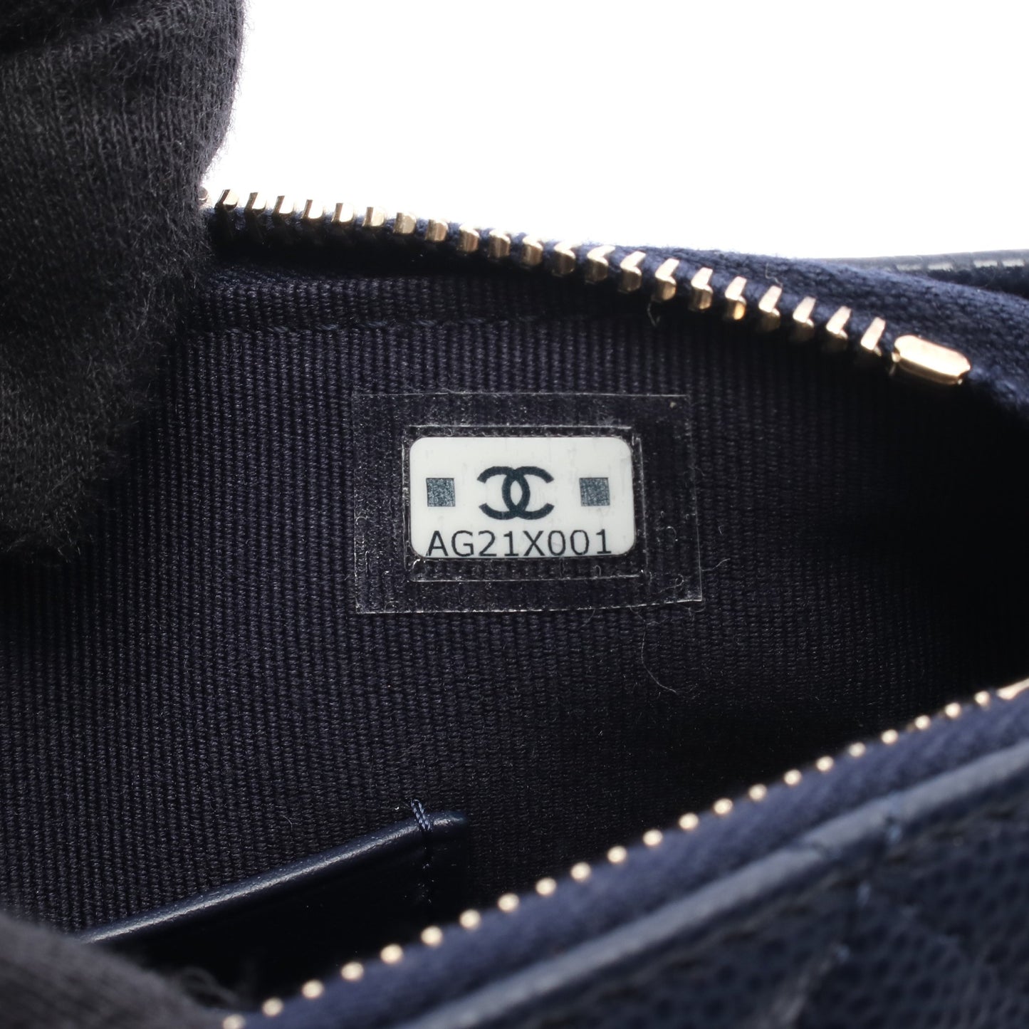 マトラッセ チェーンクラッチ チェーンショルダーバッグ キャビアスキン ネイビー ゴールド金具 シャネル バッグ CHANEL