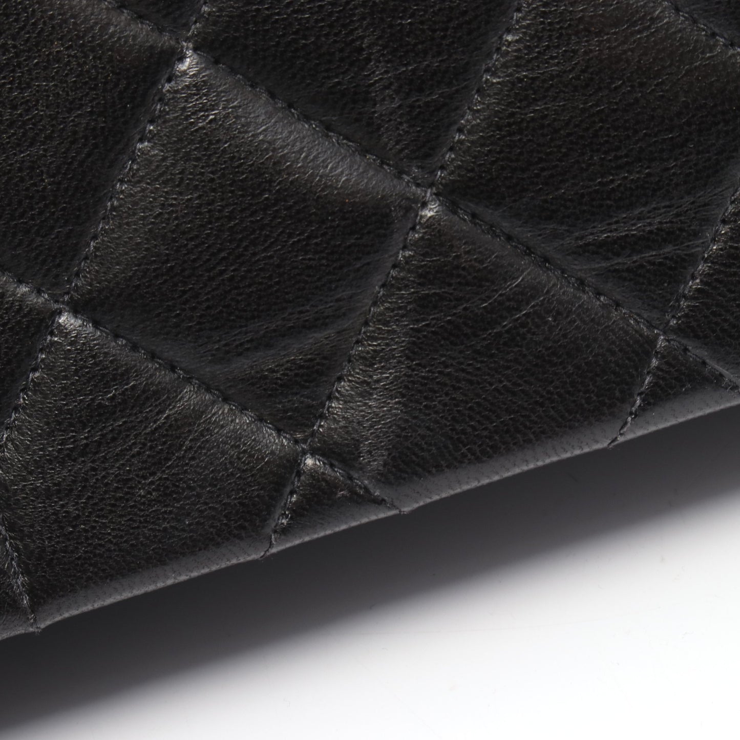 マトラッセ ダイアナフラップ チェーンショルダーバッグ ラムスキン ブラック ゴールド金具 シャネル バッグ CHANEL