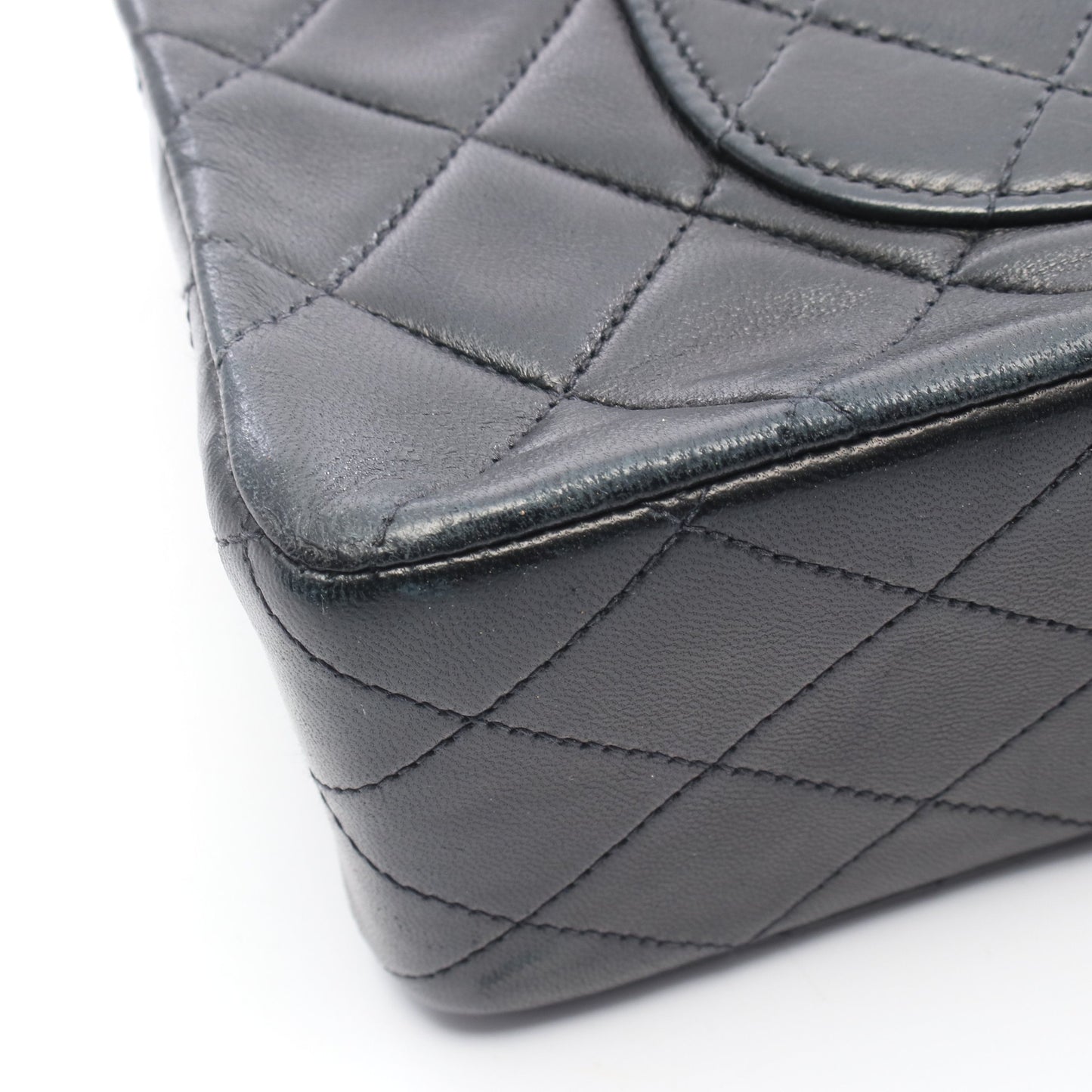 マトラッセ Wフラップ Wチェーンショルダーバッグ ラムスキン ブラック ゴールド金具 シャネル バッグ CHANEL